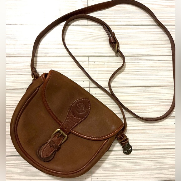 Brown Vintage Boho Style Leather Crossbody Bag - Picture 1 of 16